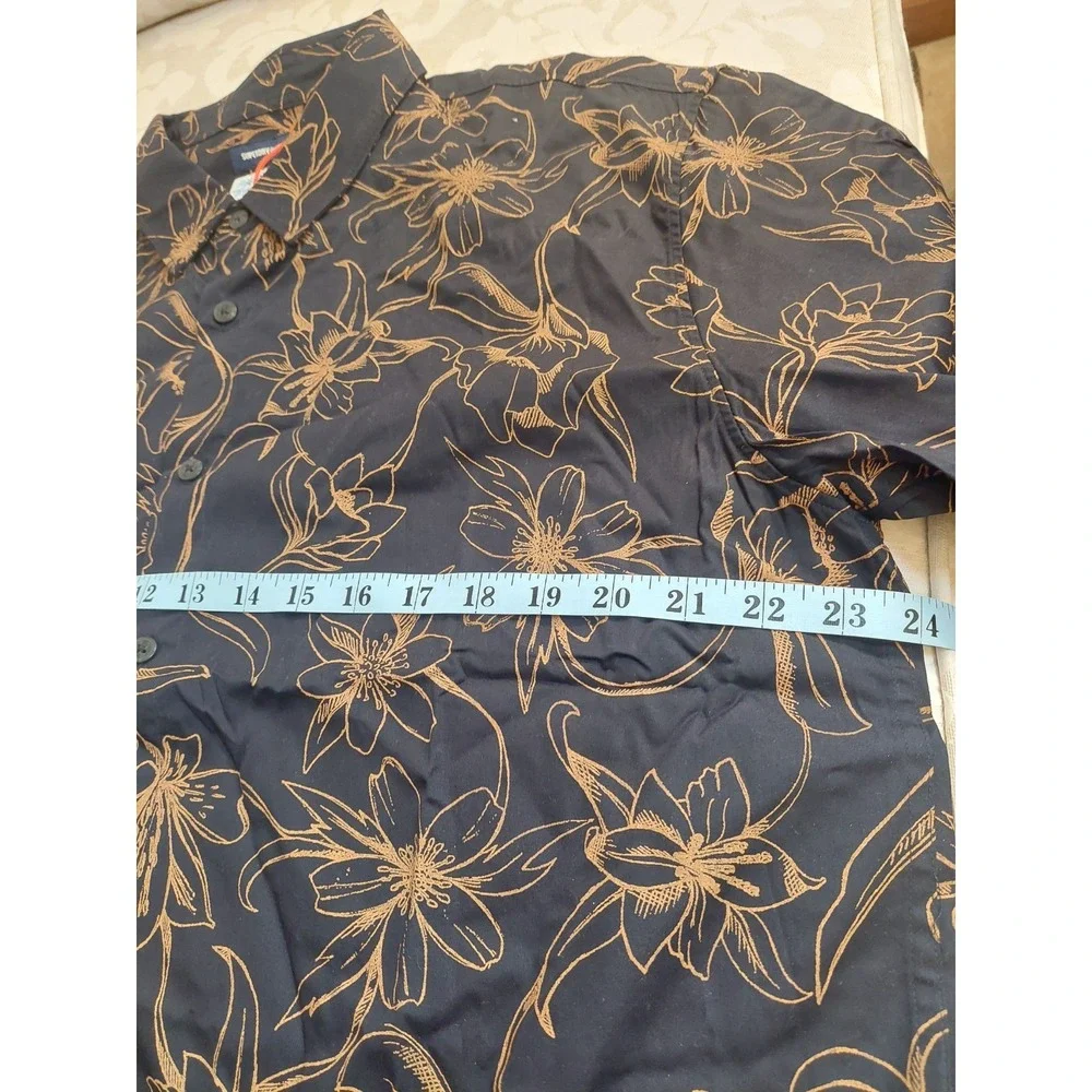 NEW! Superdry Men's Vintage Hawaiian Shirt Black & Tan Modal/Cotton Size XL - Picture 5 of 9